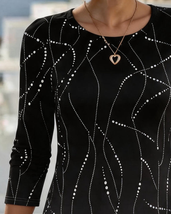 Jurk Gradient Lijn Bodycon Mini
