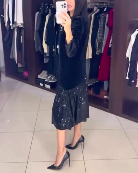 Jurk casual temperament pailletten