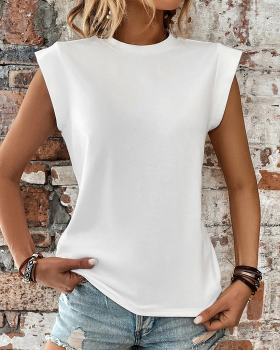 T-shirt in eenvoudige kleuren en casual stijl