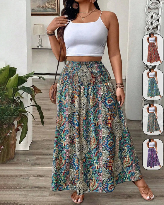 Rok Casual Hoge Taille Met Print