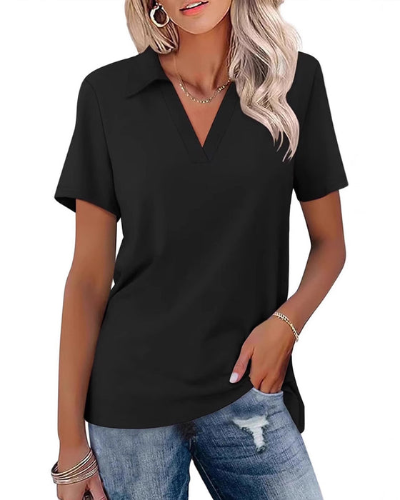 T-Shirt Korte Mouw V-Hals Polo