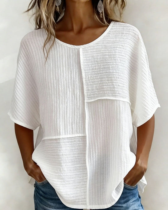 Top Verticaal Gestructureerd Patchwork Los