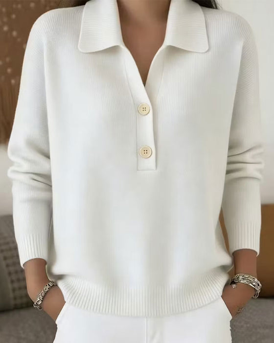 Pullover Half-Knoop Knoop Casual