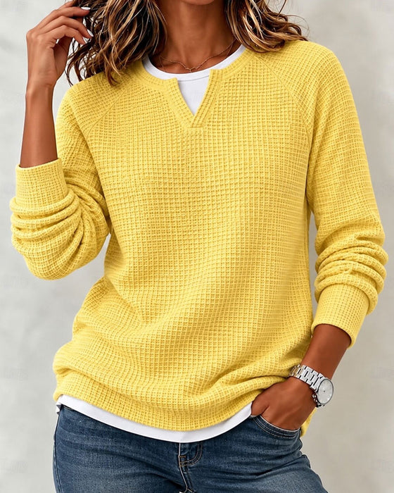Sweatshirt Effen Raglan Lange Mouw