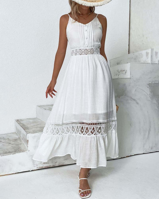 Effen kleur elegant kanten jarreteljurkje