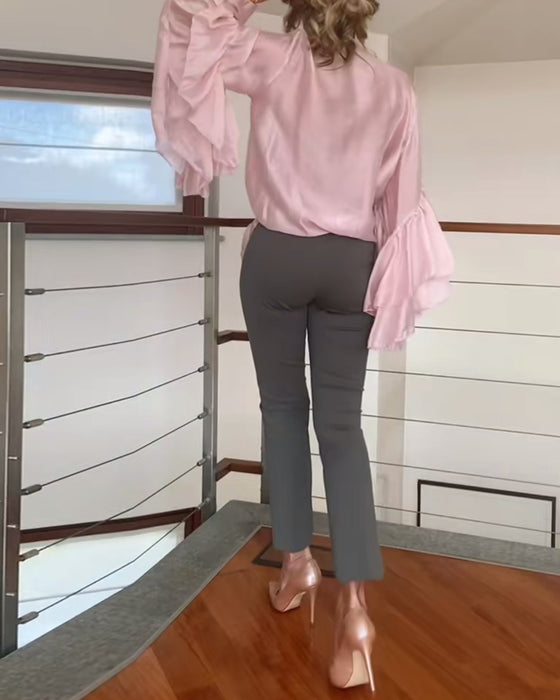 Blouse Modieus Gerimpeld