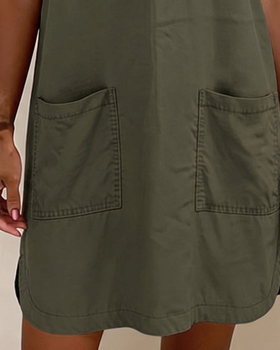 Jurk Strik V-Hals Zak Sheath
