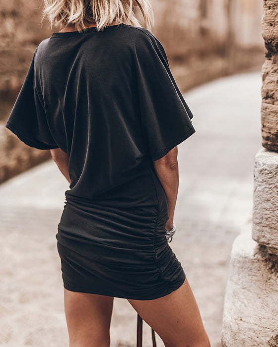 Jurk Gerimpelde Taille Bodycon