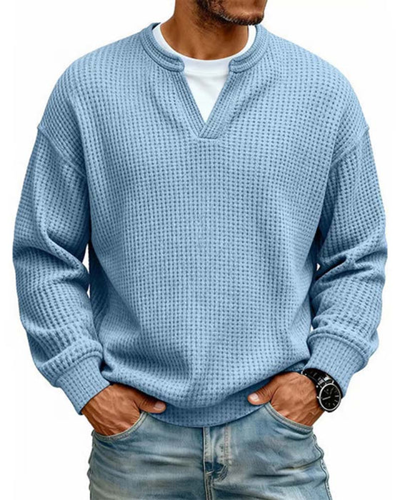 Sweatshirt Heren Ronde Hals Nep Gelaagd