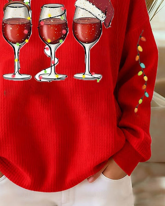 Sweatshirt Reverse Rits Kerststijl