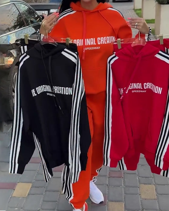 Set Gestreept Casual Lange Mouw