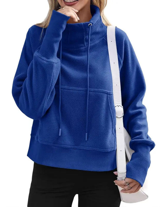 Sweatshirt Casual Trekkoord Pullover