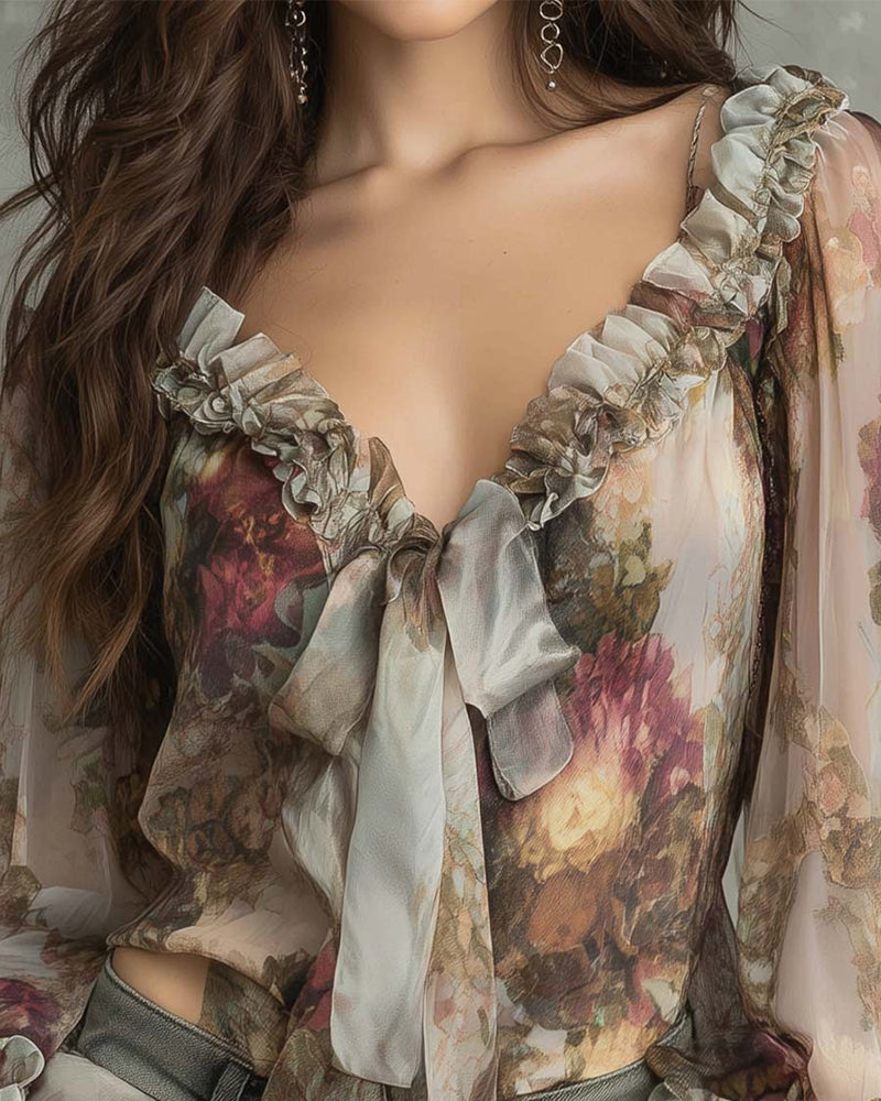 Blouse Lotusprint Elegant