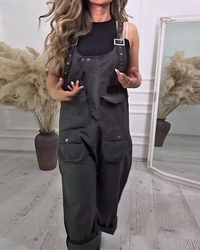 Jumpsuit Effen Casual Werkkleding