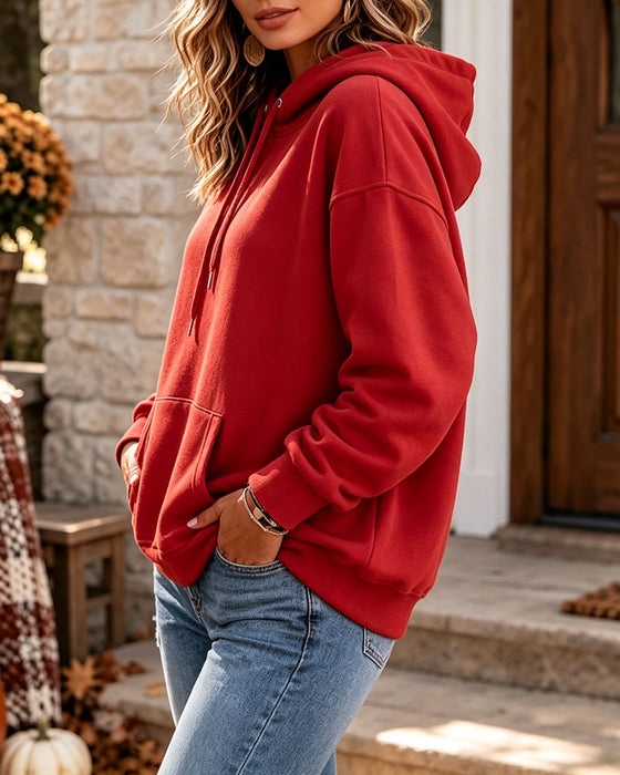 Hoodie Effen Casual Zak