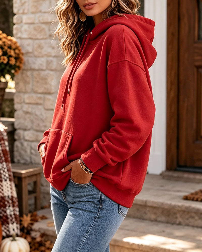 Hoodie Effen Casual Zak
