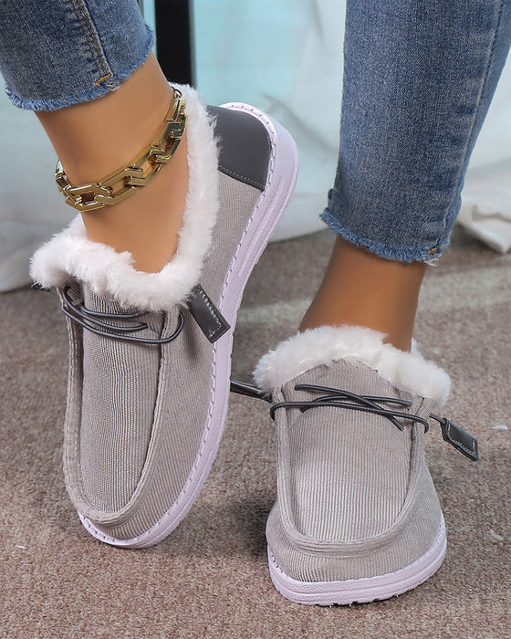 Effen kleur verdikte warme katoenen schoenen