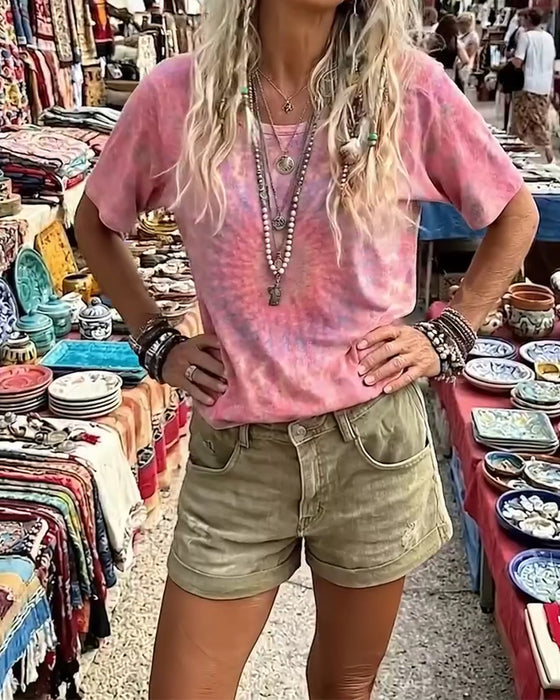 T-Shirt Gradient Stropdas Verf