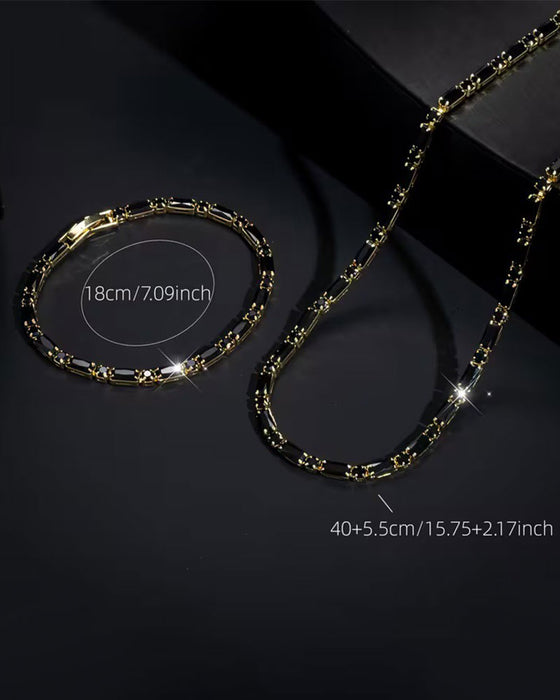 Gepersonaliseerd Verstelbaar Sprankelend Sieraden Set