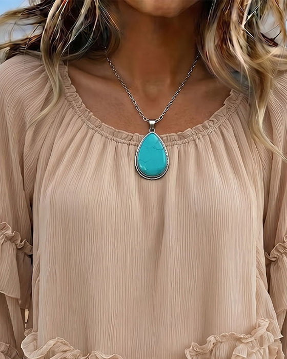 Blouse Dubbele Laag Ruffle Flare