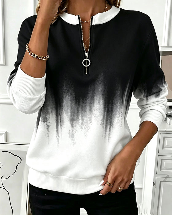 Sweatshirt Casual Verloop Lange Mouwen