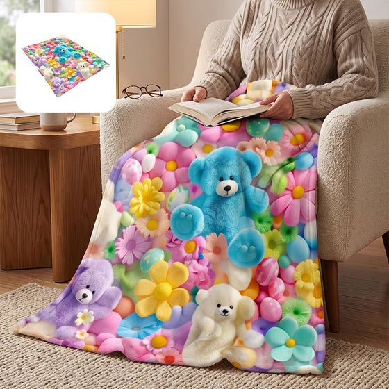Deken Schattig Pluche 3D Plaid