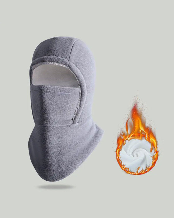 Winter 2 In 1 Muts En Gezichtsmasker Winddicht Dikke Fleece Voering Voor Buitensport Zwart