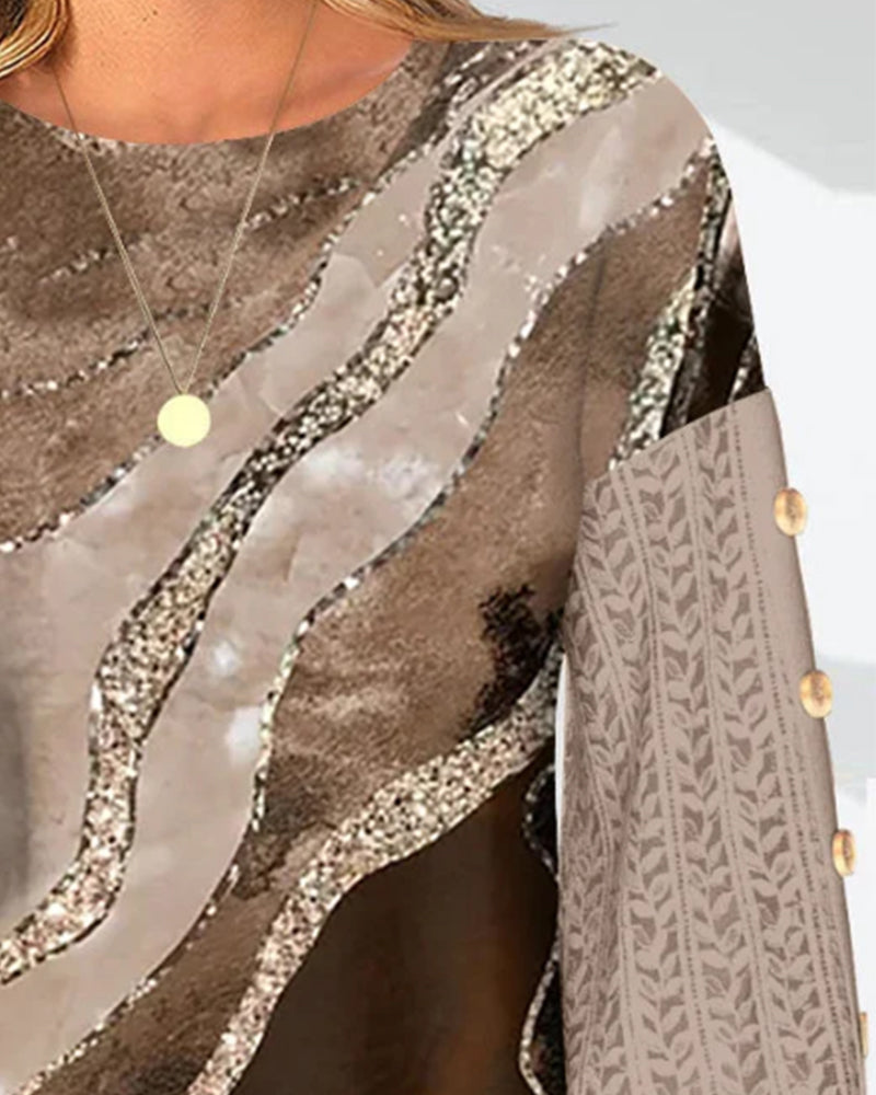 Top 3D Digitaal Bedrukt Gebreid