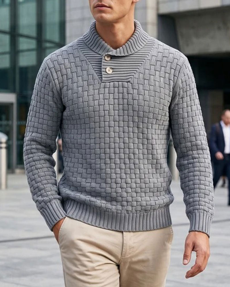 Pullover Heren Geruit Casual