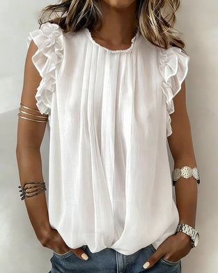 Top Lotus Blad Mouwloos Temperament