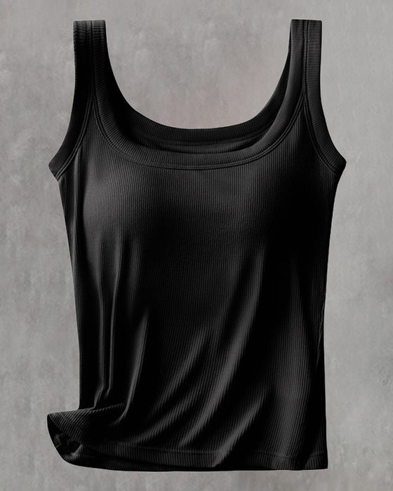 Effen Top Met Ingebouwde Bh