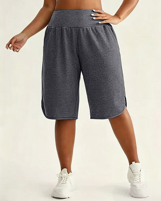 Hoog Taille Wijde Pijpen Shorts