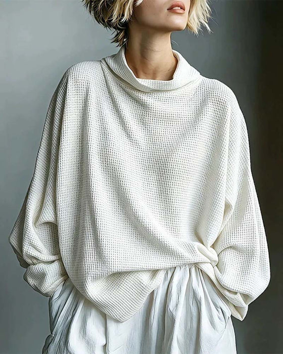 Top Lange Mouw Casual Effen