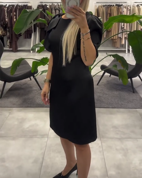 Jurk Bubble Kortmouwen Ronde Hals