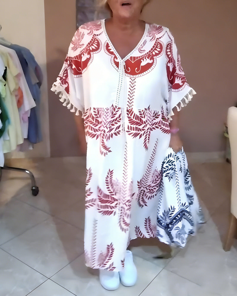 Jurk V-Hals Los Plus Maat