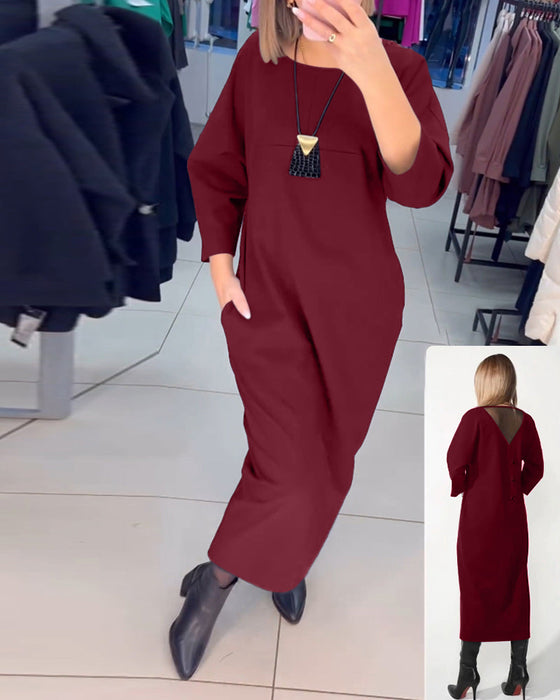 Casual zakjurk met lange mouwen