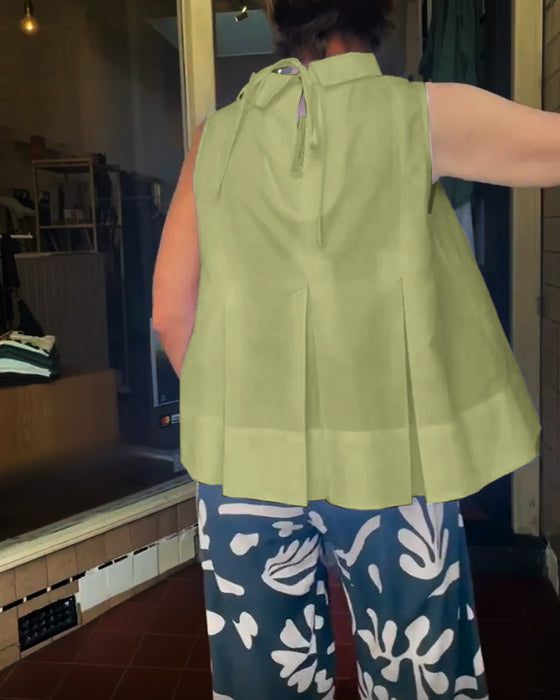 Blouse Mouwloos Effen Simpel