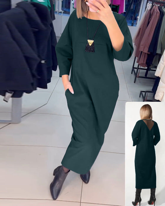 Casual zakjurk met lange mouwen