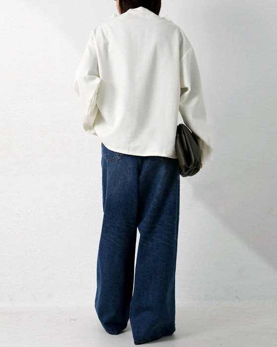 Blouse met losse pasvorm en lange mouwen