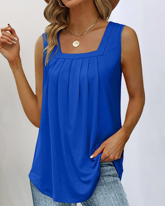 Mouwloze tanktop met vierkante halslijn