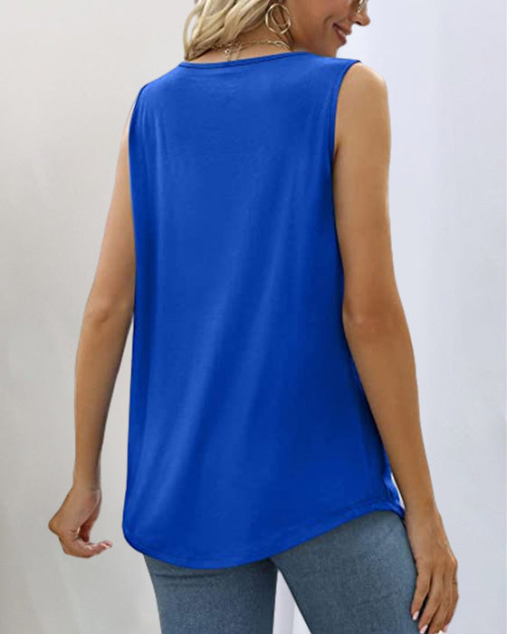 Mouwloze tanktop met vierkante halslijn