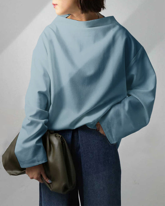 Blouse met losse pasvorm en lange mouwen
