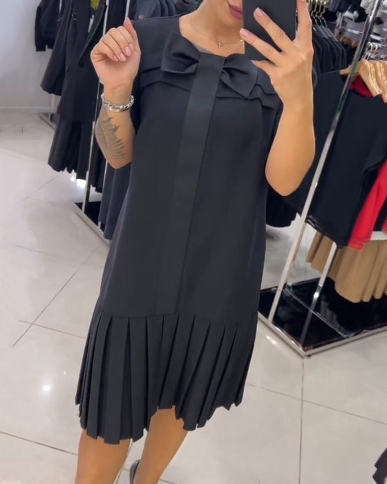 Plooijurk met korte mouwen