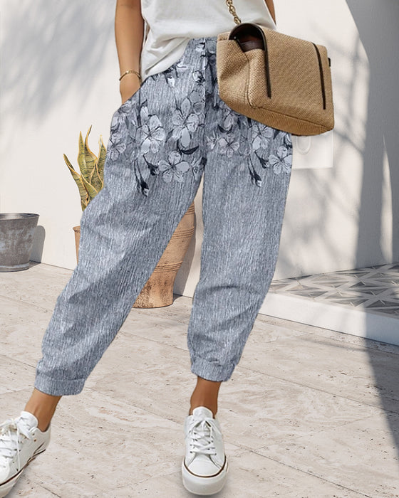 Casual damesjeans met zak en print