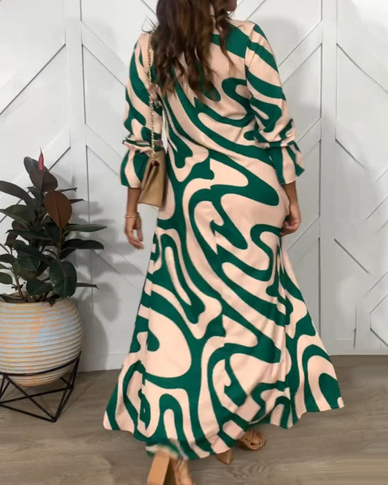 Elegante losse jurk met lange mouwen