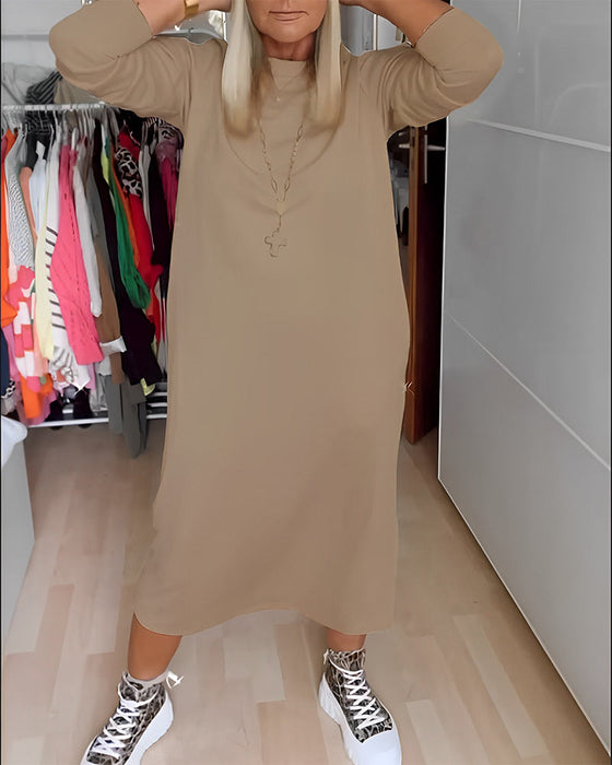 Jurk met ronde hals en casual