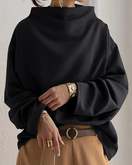 Blouse met losse pasvorm en lange mouwen