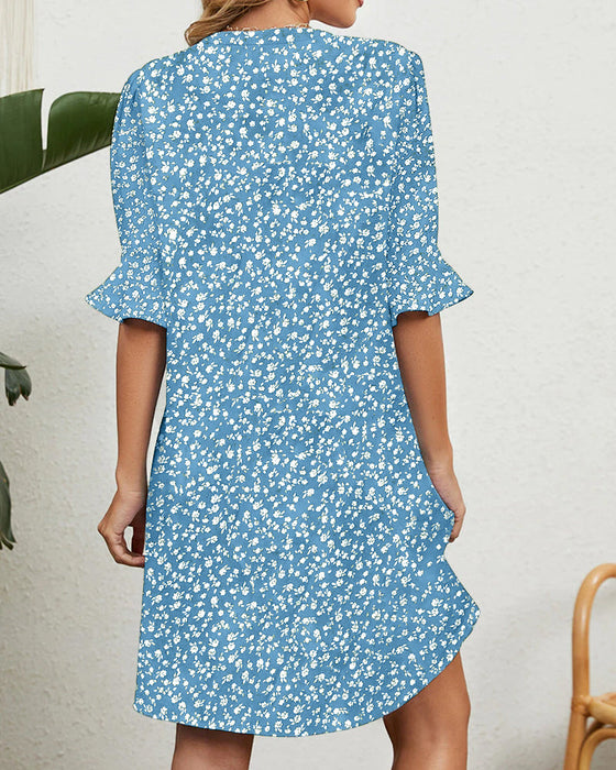 Groene bloemenjurk voor dames