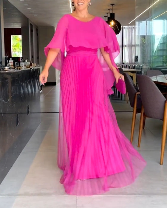 Ronde Hals A-lijn Maxi Jurk