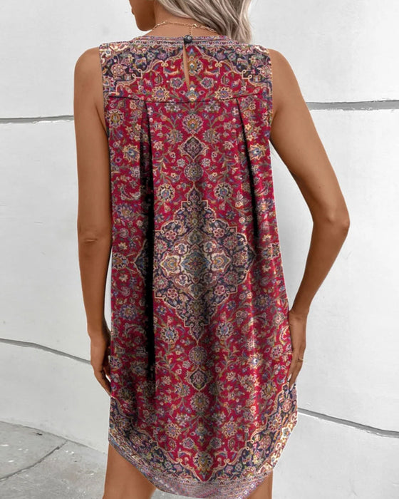 Boho Geometrische print tankjurk